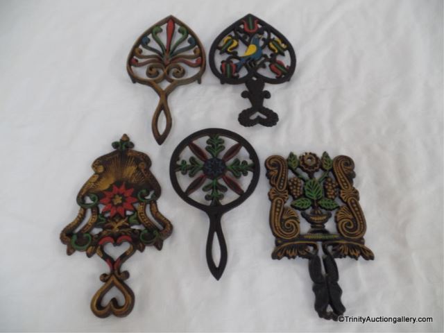 Appraisal: Wilton Cast Iron Trivets Pot Holder - Set of Five