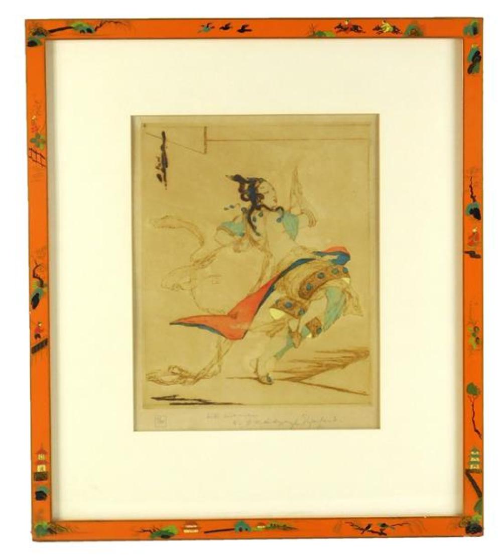 Appraisal: Elyse Ashe Lord England - The Dance colored etching first