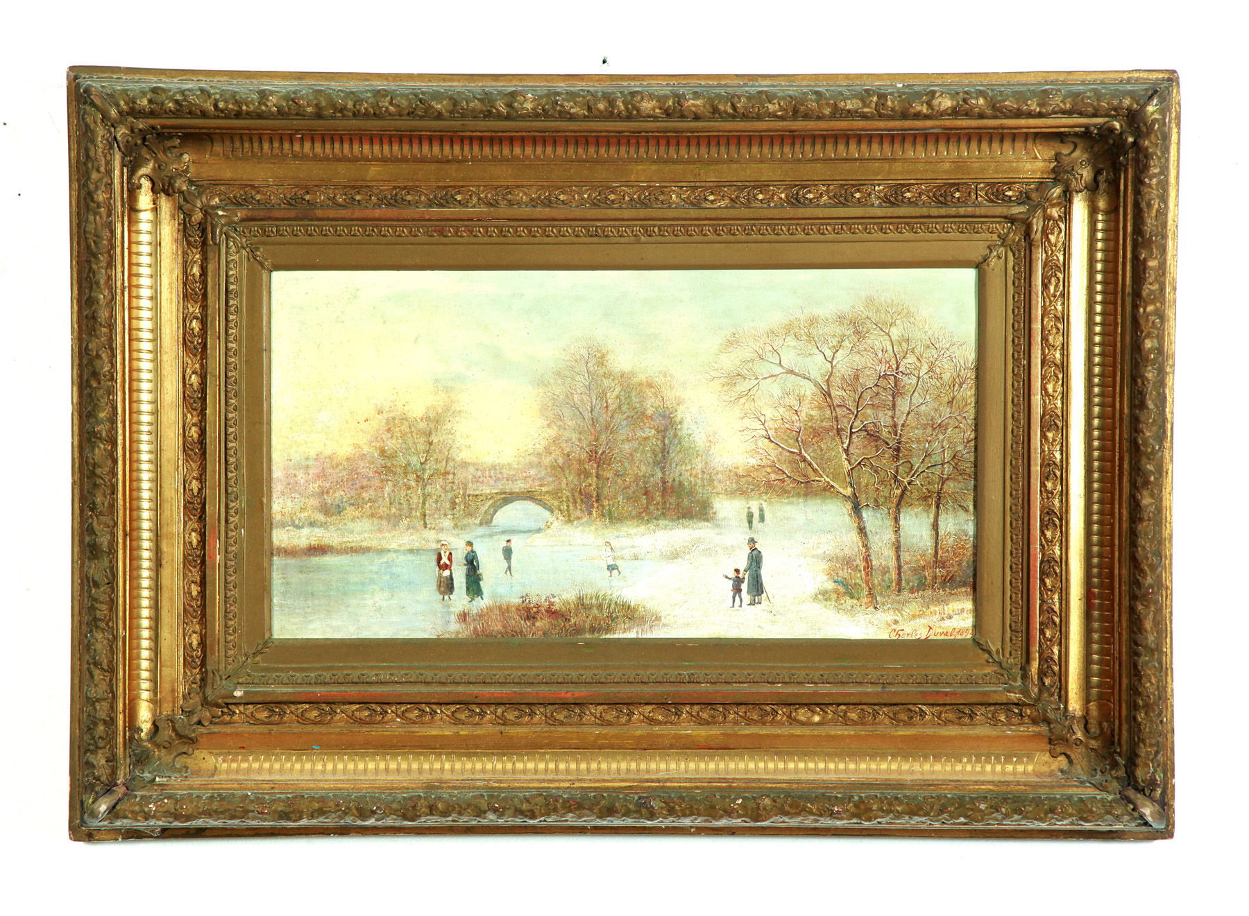 Appraisal: WINTER LANDSCAPE BY CHARLES DUVAL EUROPEAN LATE TH CENTURY Oil