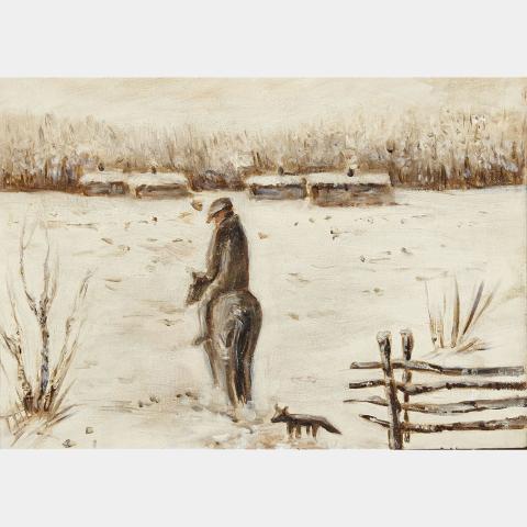 Appraisal: ALLEN SAPP R C A RETURNING HOME oil on canvas