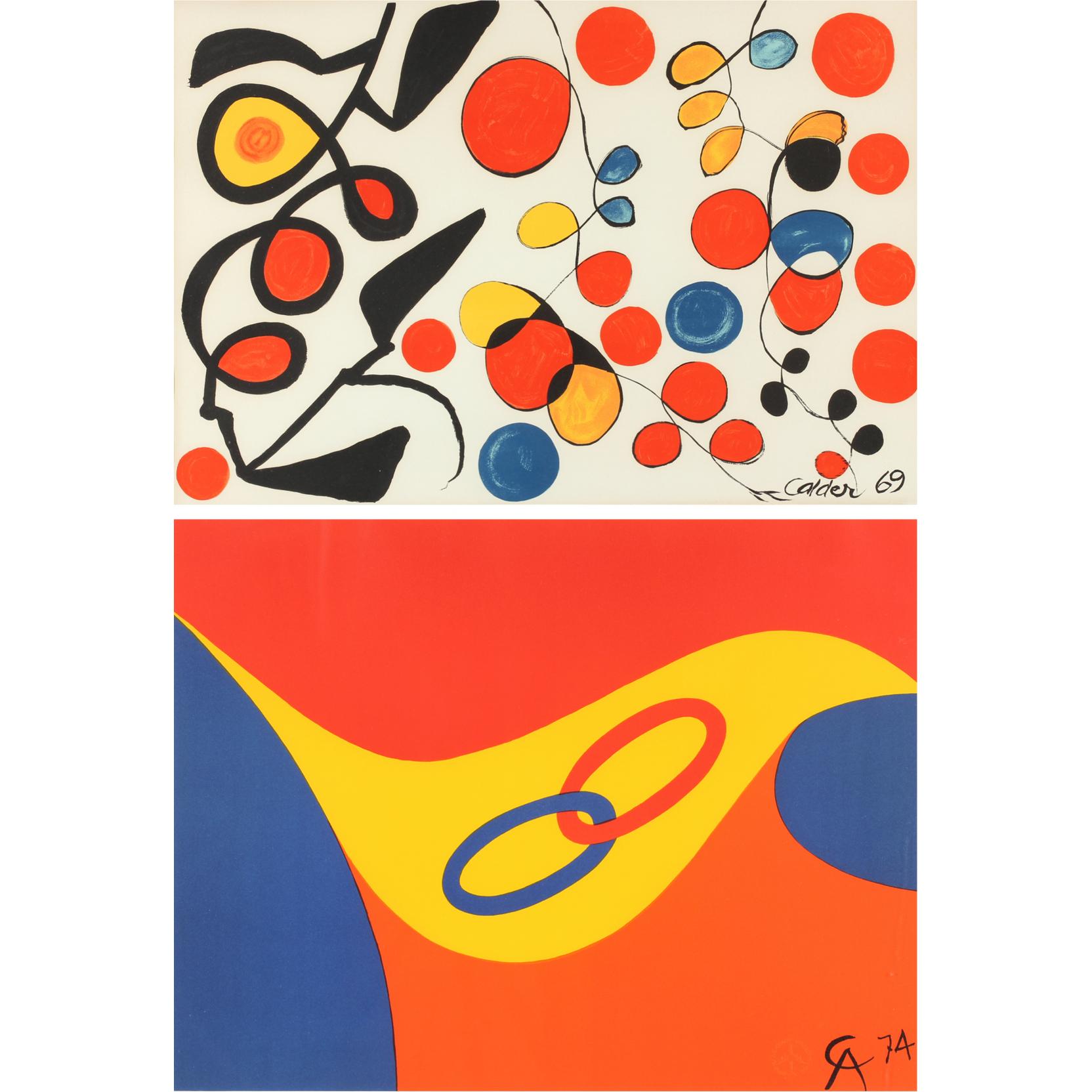 Appraisal: Alexander Calder - Two Color Lithographs the first titled Spring