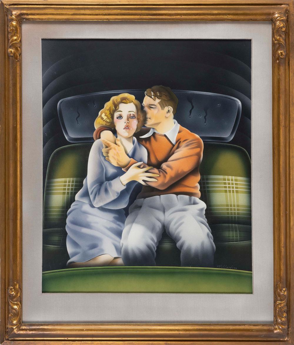 Appraisal: DAVE WILLARDSON CALIFORNIA CONTEMPORARY ILLUSTRATION OF A COUPLE IN THE