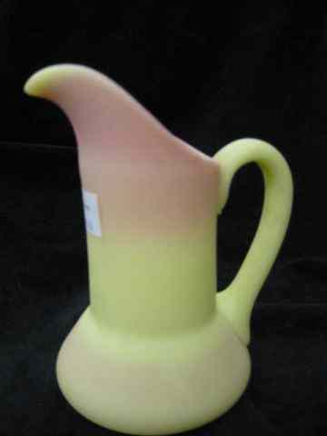 Appraisal: Mt Washington Burmese Art Glass Pitcher '' excellent satin finish