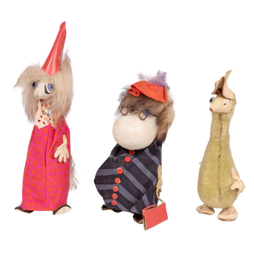 Appraisal: TOVE JANSSON MOOMIN CHARACTER TROLL DOLL COLLECTION items including Hemulen