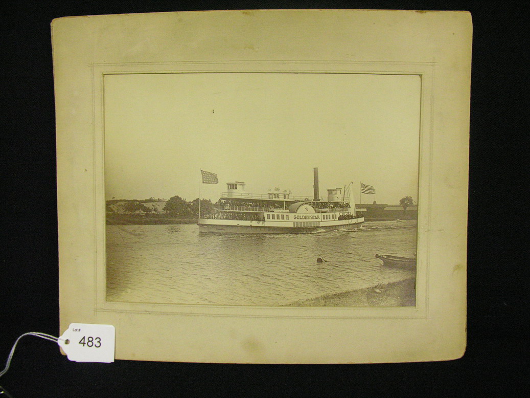 Appraisal: GOLDEN STAR RIVERBOAT PHOTO Written on back Taken July th