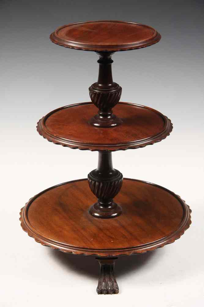 Appraisal: TABLE TOP DUMB WAITER - Georgian Mahogany Table Top Dumb