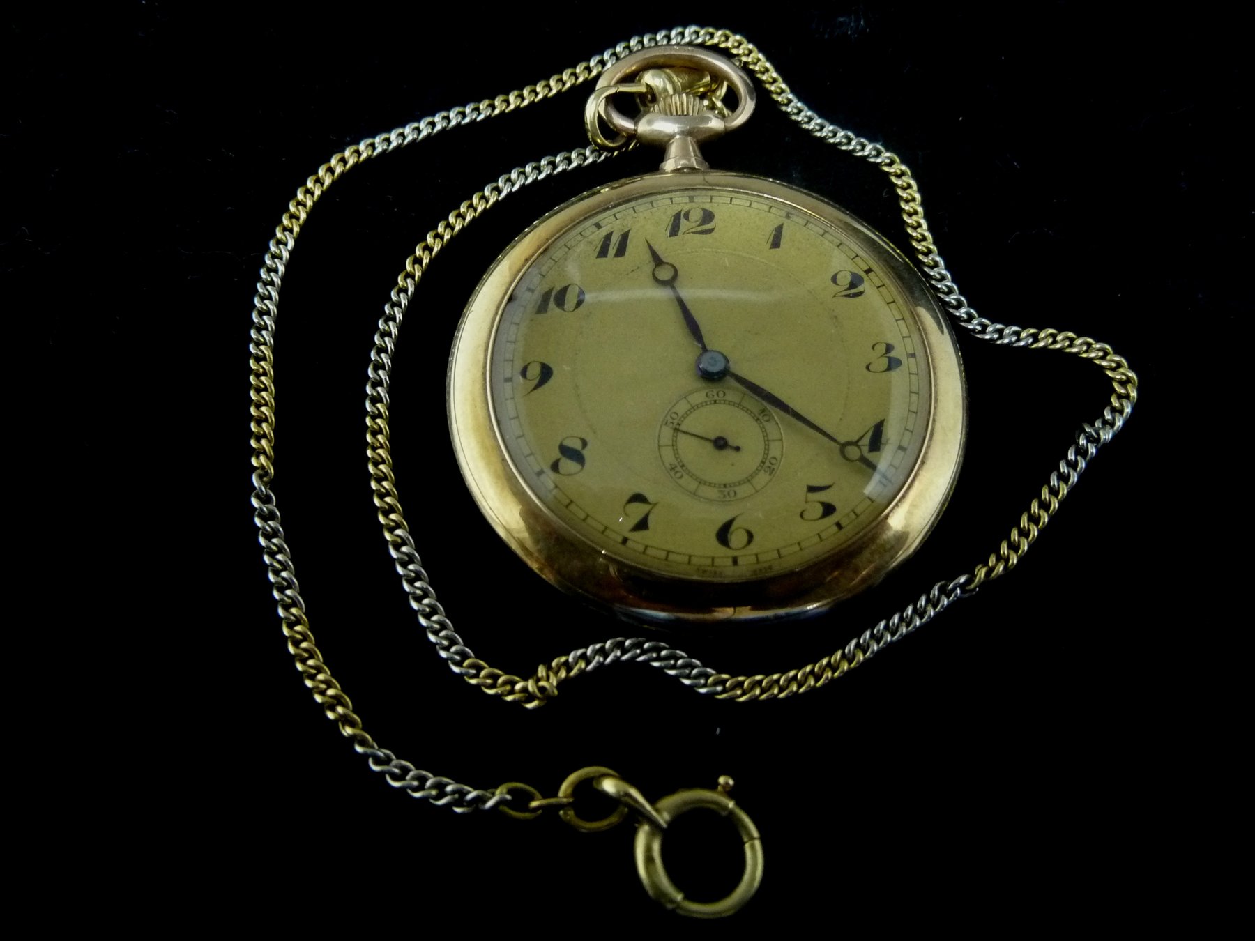 Appraisal: A ct gold cased pocket watch the dial with Arabic