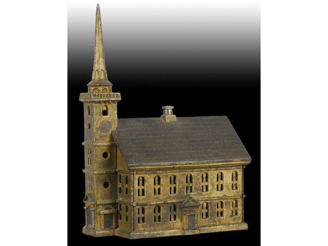 Appraisal: Cast Iron Old South Church Still Bank Description Top of