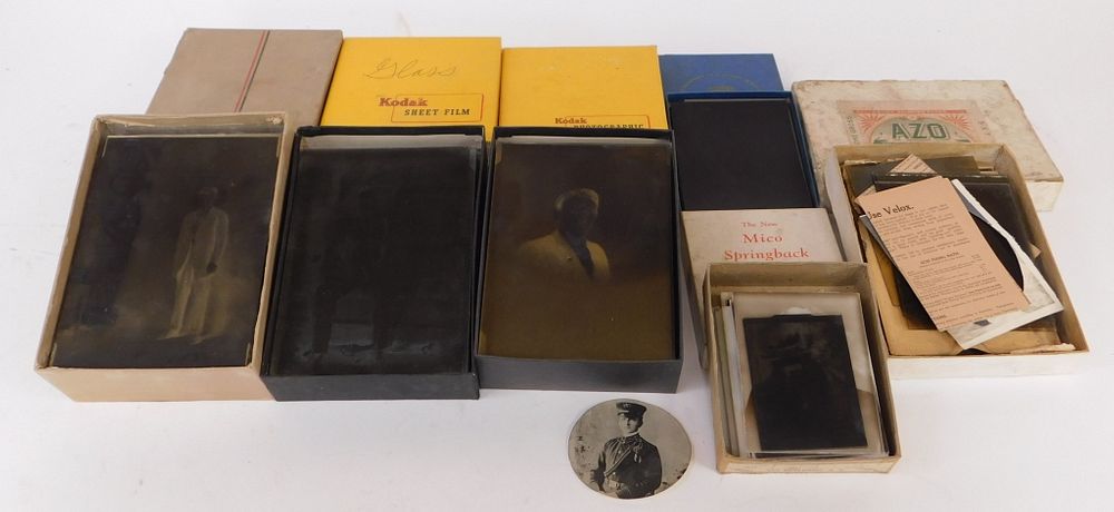 Appraisal: Lot of Photographic Negatives and Glass Plates Lot of photographic