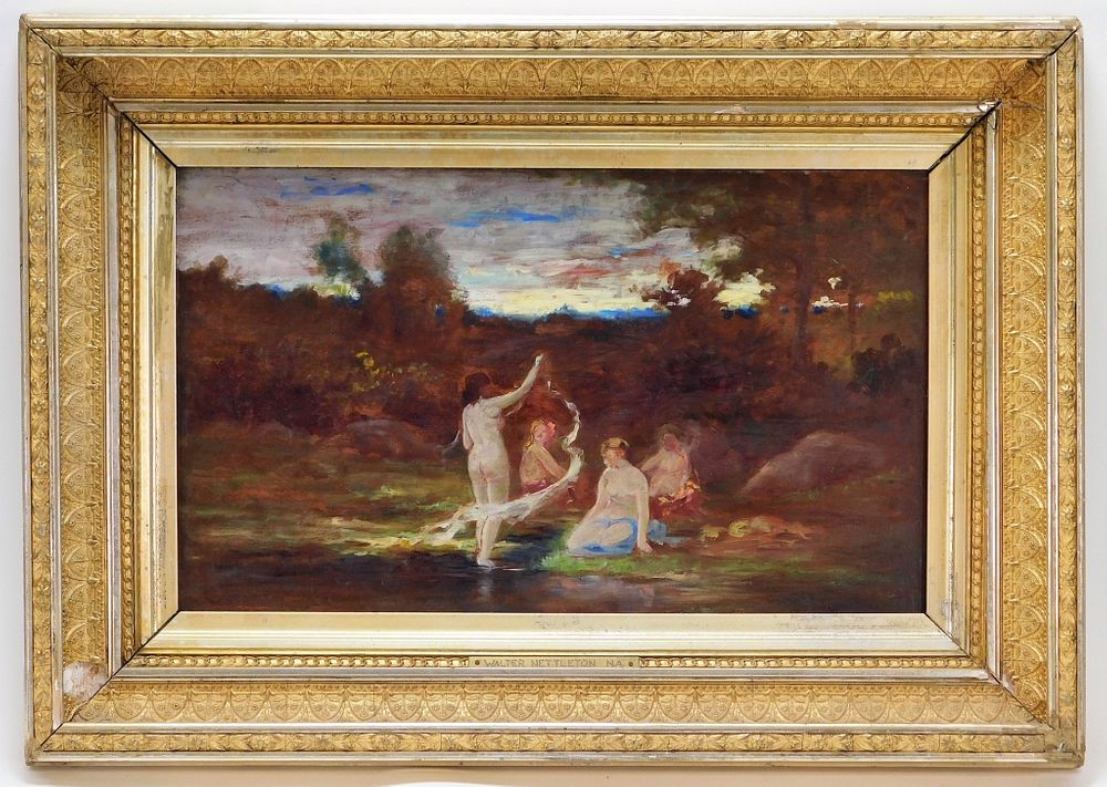 Appraisal: Walter Eben Nettleton Water Nymphs O B Painting Massachusetts Connecticut