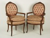 Appraisal: ARM CHAIRS - Pair of th C Louis XVI style