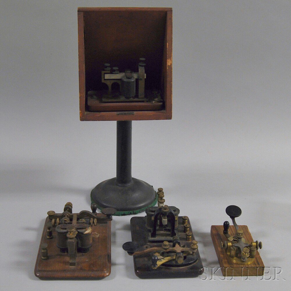 Appraisal: Four Early Telegraph Instruments first quarter th century a rocker-type