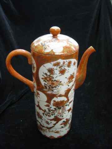 Appraisal: Japanese Kutani or Arita Porcelain OversizedTeapot or coffeepot signed fine