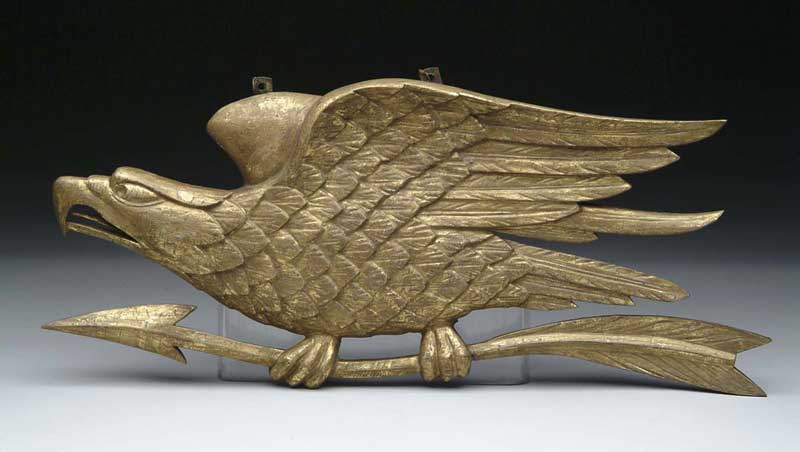 Appraisal: FINE GILT CARVED WOOD EAGLE PLAQUE BY JOHN HALEY BELLAMY