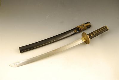 Appraisal: A Japanese tanto with brass mounts th century in cm