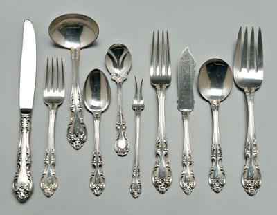 Appraisal: Gorham Melrose sterling flatware pieces most with monograms oz T