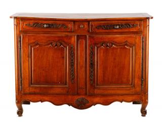 Appraisal: French Louis XV Provincial Walnut Buffet French th century Louis