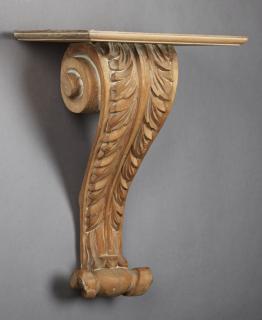 Appraisal: Carved Mahogany Architectural Bracket th c th Carved Mahogany Architectural