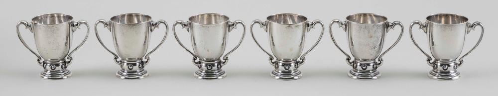 Appraisal: SIX STERLING SILVER MINIATURE TROPHIES DUBLIN APPROX TROY OZ SIX