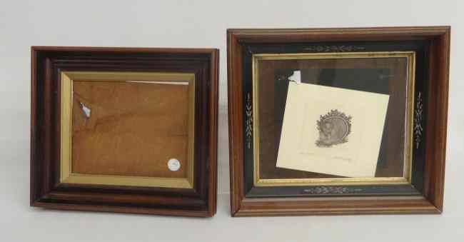 Appraisal: Lot two th c Victorian frames one has artist proof