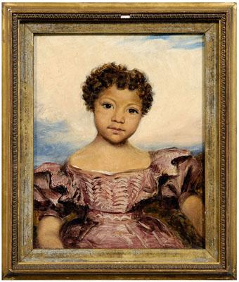 Appraisal: Portrait attributed to John Hayter portrait of a mulatto boy