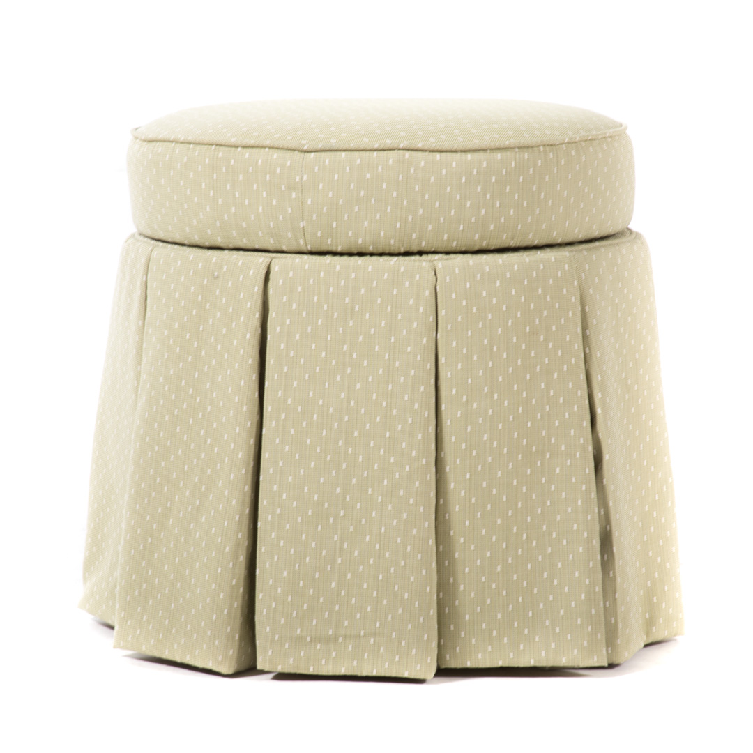 Appraisal: Contemporary designer upholstered stool custom designed by Alexander Baer circular