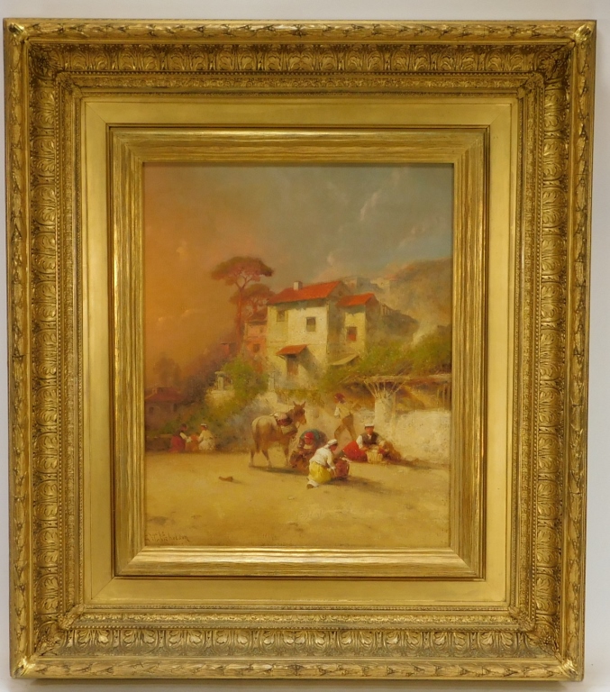 Appraisal: GEORGE WASHINGTON NICHOLSON ITALIAN HOME PAINTING United States - Nicely