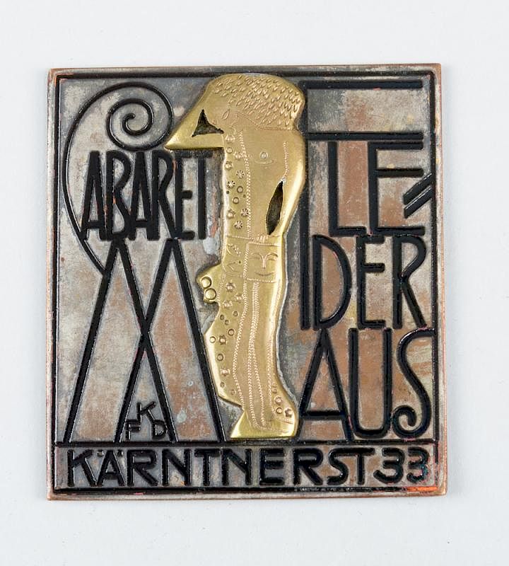 Appraisal: Wiener-Werkst tte- Cabaret Fledermaus Wiener Werkst tte-Cabaret Fledermaus Koppershild chromed