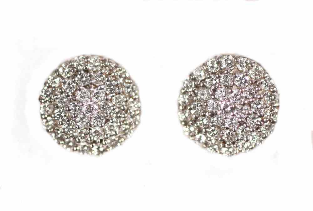 Appraisal: EARRINGS - One pair of K white gold stud earrings