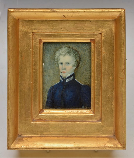 Appraisal: Early th Century English SchoolHalf length portrait miniature of William