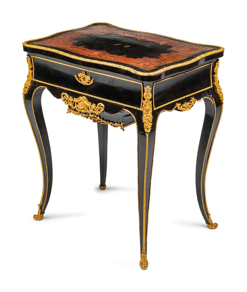 Appraisal: A Napoleon III Gilt Bronze Mounted Boulle Marquetry Dressing Table