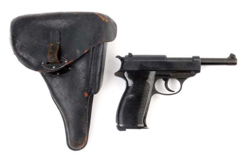 Appraisal: Nazi Marked Walther P Semi-Automatic Pistol Serial B It is