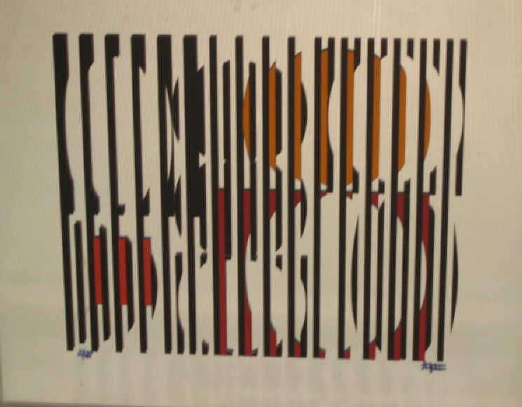 Appraisal: YAACOV AGAM ISRAELI B lithograph printed on mirror numbered and