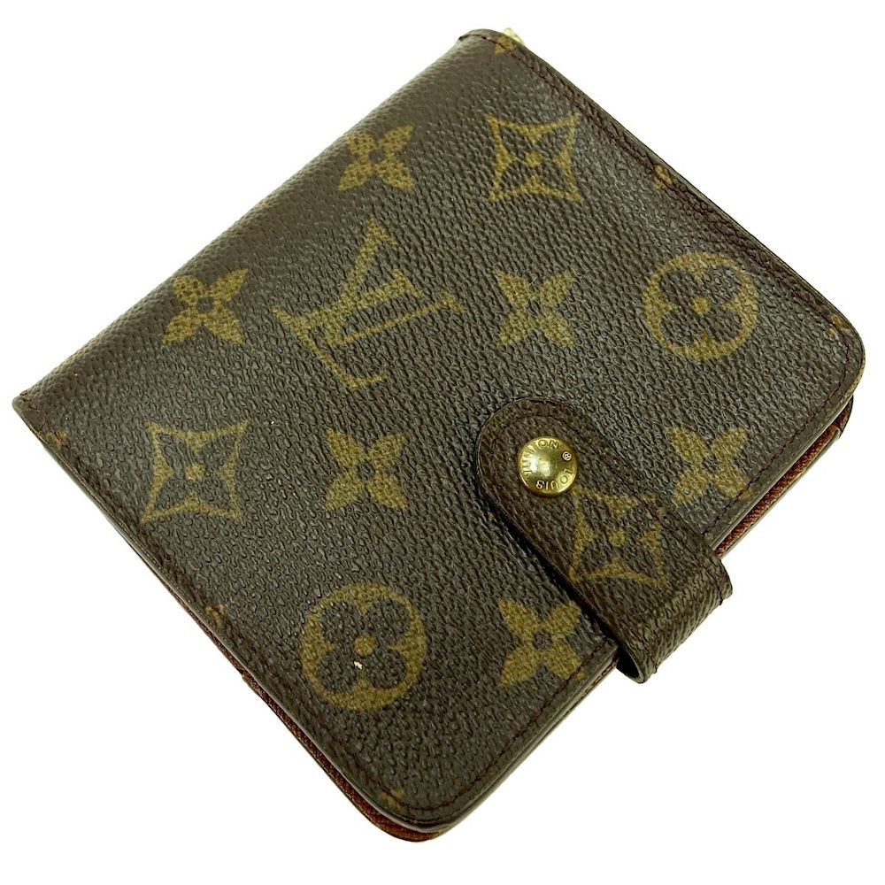 Appraisal: Louis Vuitton Brown Monogram Compact Zip Wallet Louis Vuitton Brown