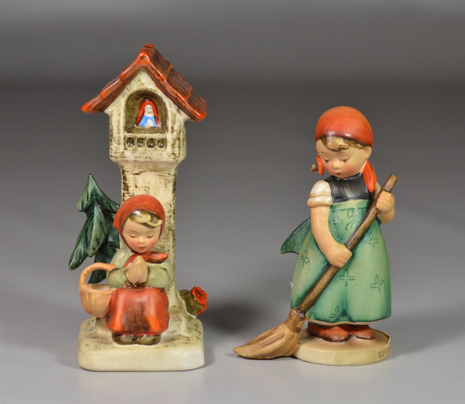 Appraisal: Goebel Hummel Figurines Little Sweeper Germany Worship Germany all TMK-