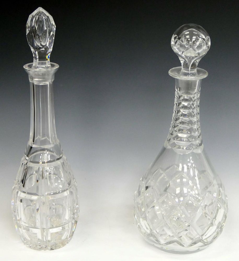 Appraisal: CUT CRYSTAL DECANTERS AND STOPPERS REXFORD VSL Rexford measures about