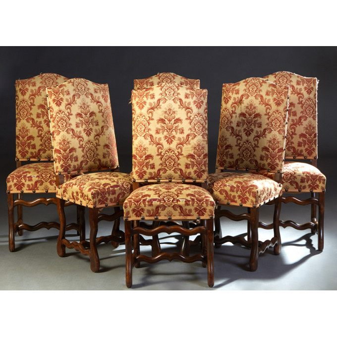 Appraisal: Set of Six French Provincial Louis XV Style Dining Chairs