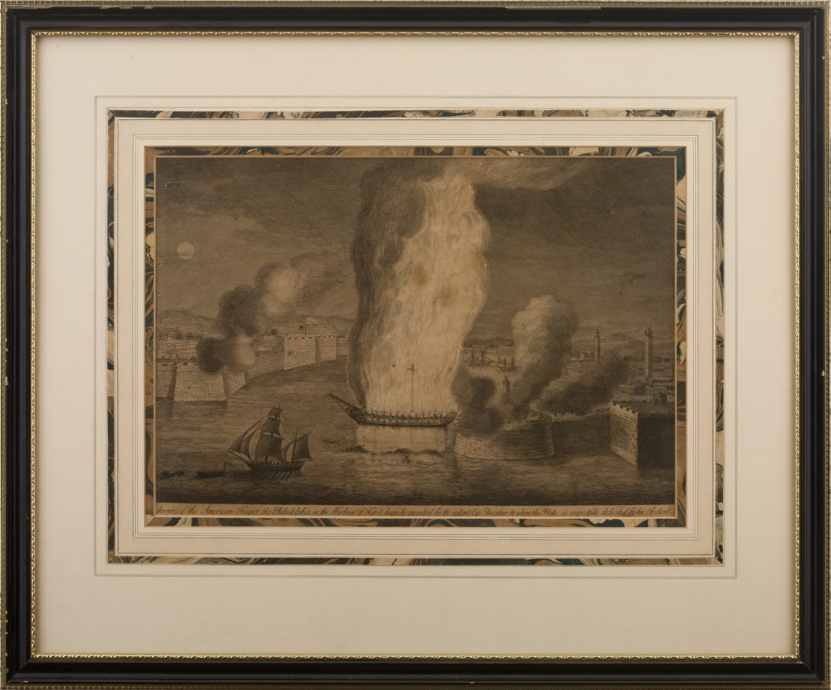 Appraisal: THE BURNING OF THE AMERICAN FRIGATE THE PHILADELPHIA IN THE