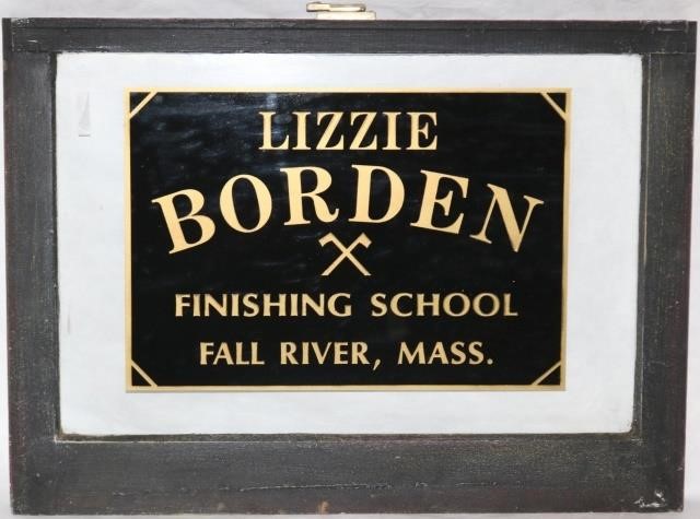 Appraisal: CONTEMPORARY LIZZIE BORDEN FINISHING SCHOOL FALL RIVER MA WINDOW FRAMED