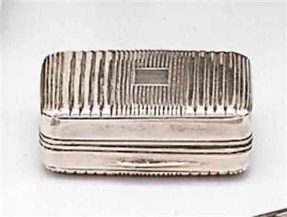 Appraisal: George III sterling silver vinaigrette william edwards london Of rectangular