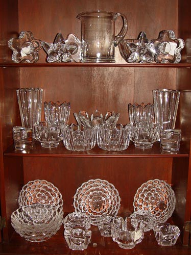 Appraisal: PIECE ORREFORS CRYSTAL To include set of bowls '' dia