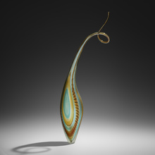 Appraisal: Lino Tagliapietra DINOSAUR Italy hand-blown glass partial battuto and inciso