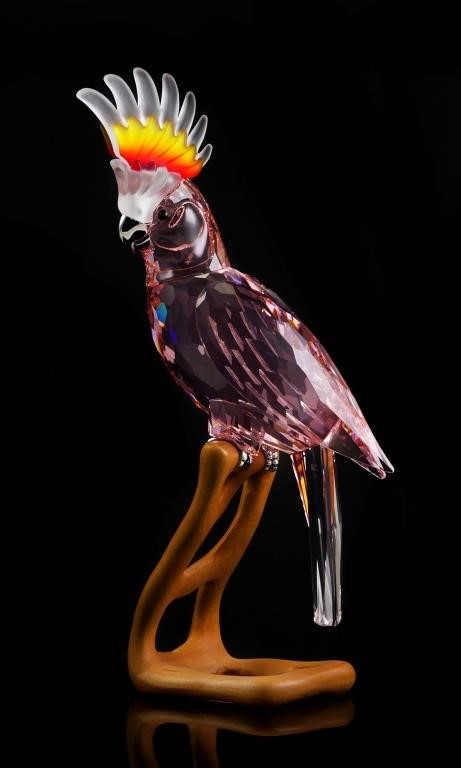 Appraisal: SWAROVSKI CRYSTAL PARADISE RED COCKATOO FIGURINERetired Swarovski Paradise Red Cockatoo