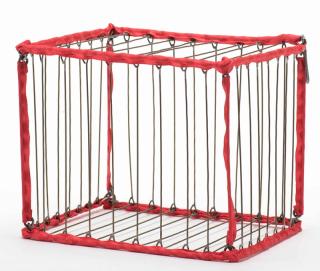 Appraisal: Vanishing Birdcage Colon Abbott's ca s Small brass birdcage bound