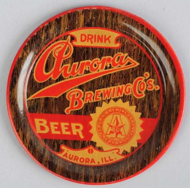 Appraisal: Aurora Brewing Company Beer Tip Tray Nice clean example with