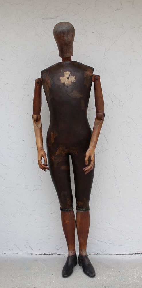 Appraisal: Signed Rare th C French Articulated Mannequin Life Sized Rare