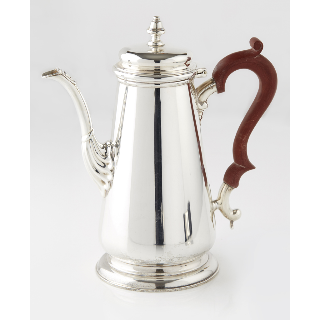 Appraisal: GARRARD - A modern coffee pot Birmingham plain design slightly