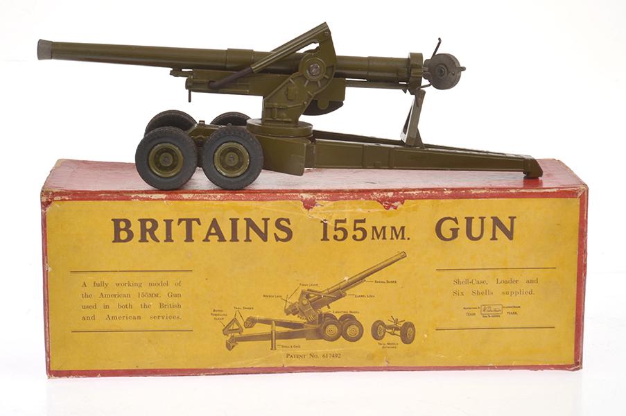 Appraisal: BRITAINS MM GUN IN ORIGINAL BOX G-VG BOX G