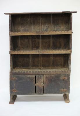 Appraisal: An th Century Spanish oak open dresser cm wide distressed