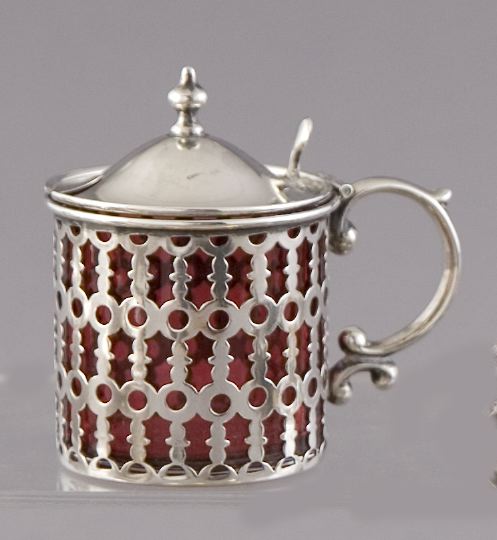 Appraisal: Watson Company Attleboro Reticulated Sterling Silver Mustard Pot first quarter